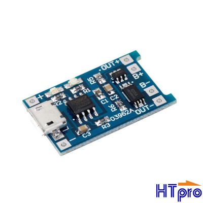 TP4056 Mạch Sạc Pin Lithium 1A Có Bảo Vệ MicroUSB