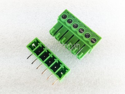 Domino 6P-KF2EDGR-3.81MM-300V8A Chân Cong